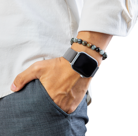 Dark Green HawkÕs Eye Bracelet for Ambition and Career Success