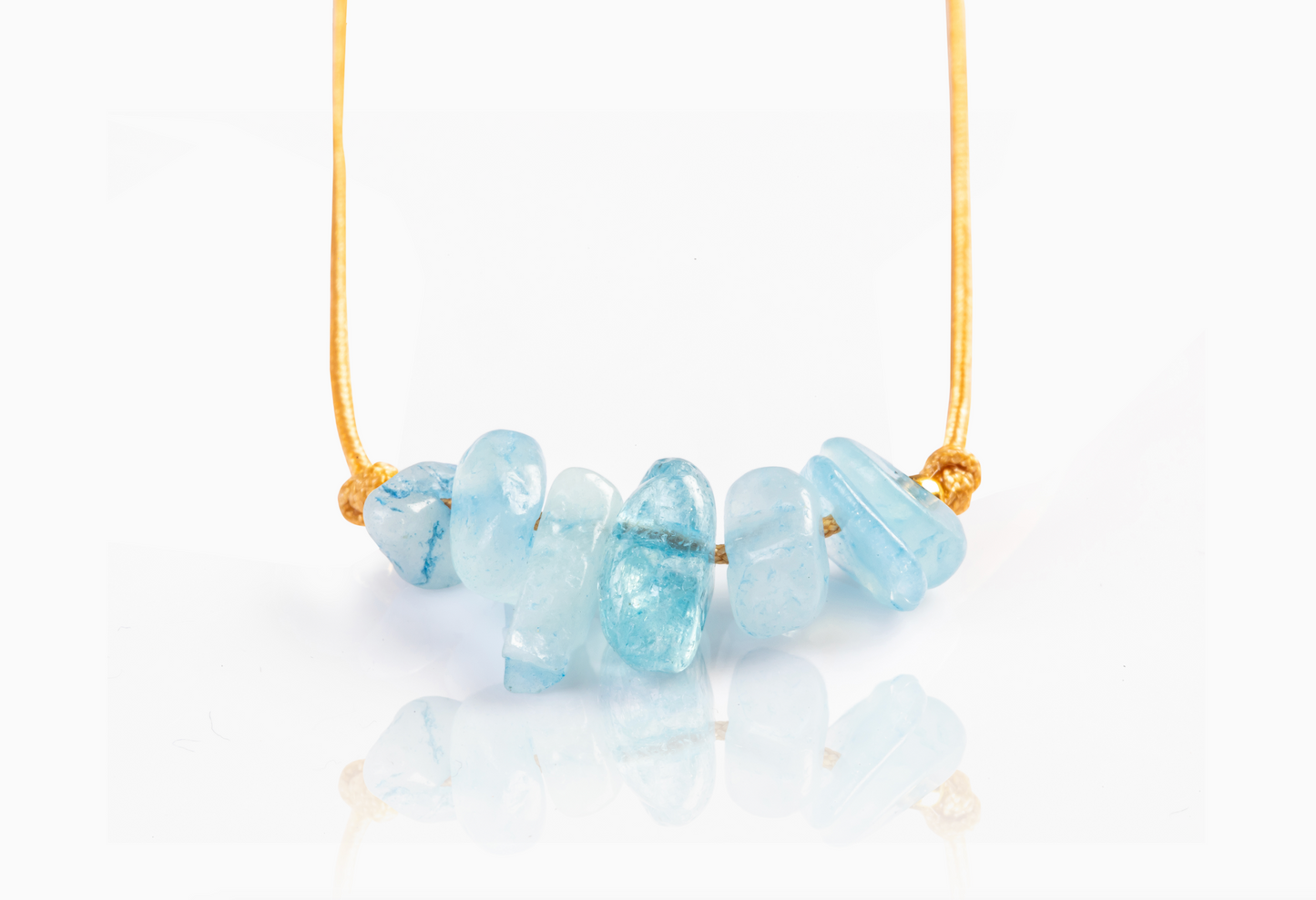Light Blue Aquamarine Bracelet for Courage and Stress Relief