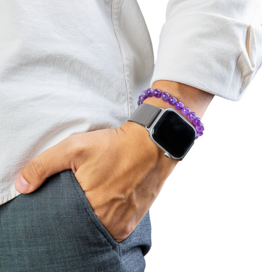 Natural Amethyst Bracelet for Stress Relief
