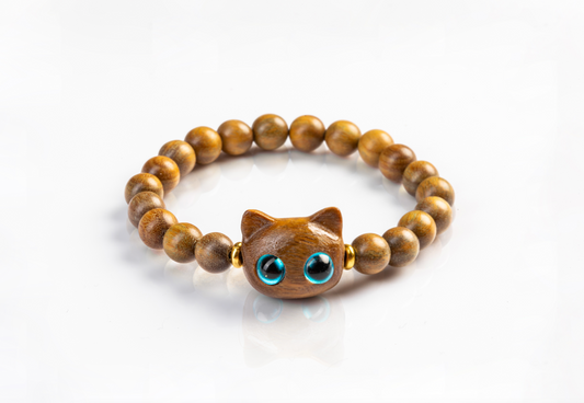 Cat Sandalwood Bracelet for Pet Lovers