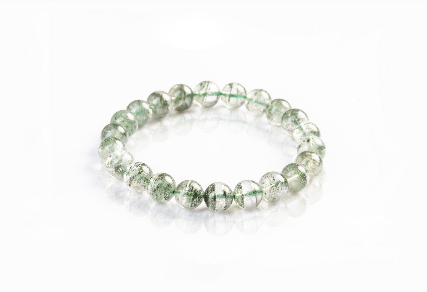 Clear and Green Phantom Quartz Bracelet for Transformation