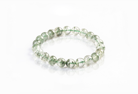 Clear and Green Phantom Quartz Bracelet for Transformation