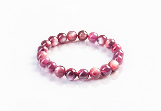 Purple Lepidolite Bracelet for Emotional Grounding