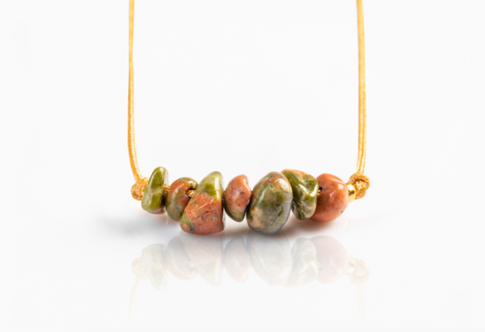 Natural Agate Red and Green Bracelet for Stability